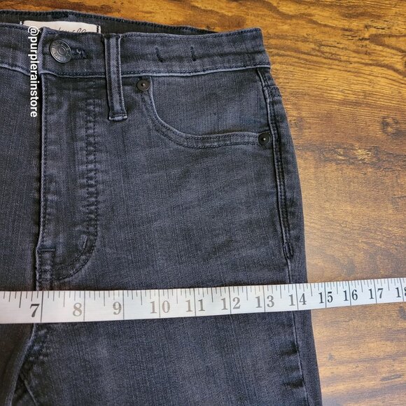 Madewell Jeans 27 Skinny 9" High Rise Black Sea Wash H2230 Tummy Control - Picture 9 of 13